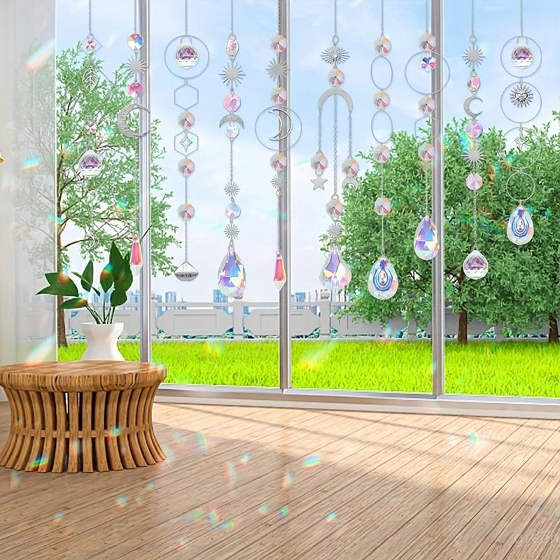DIY Wind Chime Crystal Sun Catcher Ювелирные украшения Аксессуары Rainbow Maker Призма Шарм Украшения Материал Части