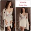 Silk Pajamas Women's Nightgown Set Slip Dress with Push Up Bra Sexy Women's Pajamas