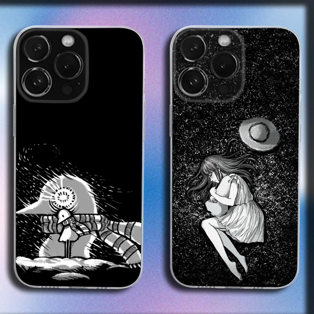 Чехол для телефона «Спокойной ночи, П-Пунпун» для iPhone 16, 15, 14, 13, 12, 11 Plus, Pro, Max, XR, XS, X, Plus, SE, Mini Прозрачный Мягкий Чехол