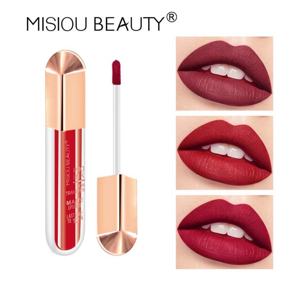 Стойкая увлажняющая, невыцветающая, антипригарная губная помада Misiou Beauty, матовый матовый блеск для губ, подарочный набор из шести предметов