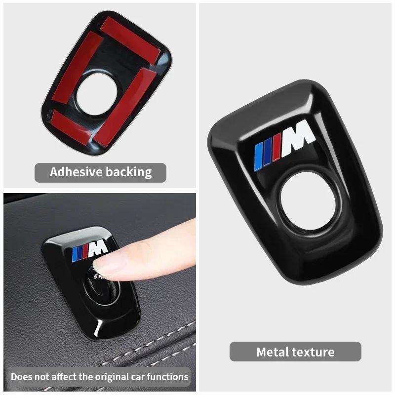 -4PCS Car Door Lock Latch Metal Auto Door Lock Pins Cover Front Rear Door Lock Knob Stickers Accessories For BMW X5 G05 2019-202
