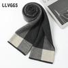 2025 New Men's Cashmere Scarf, Business Plaid Scarf Men's, Skin-friendly Thickened Warm Men's Scarf Scarf