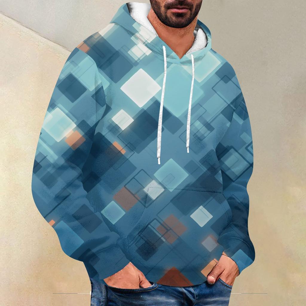 Men's Loose Printed Hooded Sweatshirt Men's Casual Fashion Sports Sweatshirt