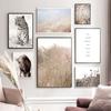 Pastoral Nature Scenery Plants Canvas Paintings Nordic Animal Reed Quotes Posters Modern Print Pictures for Wall Art Home Decor