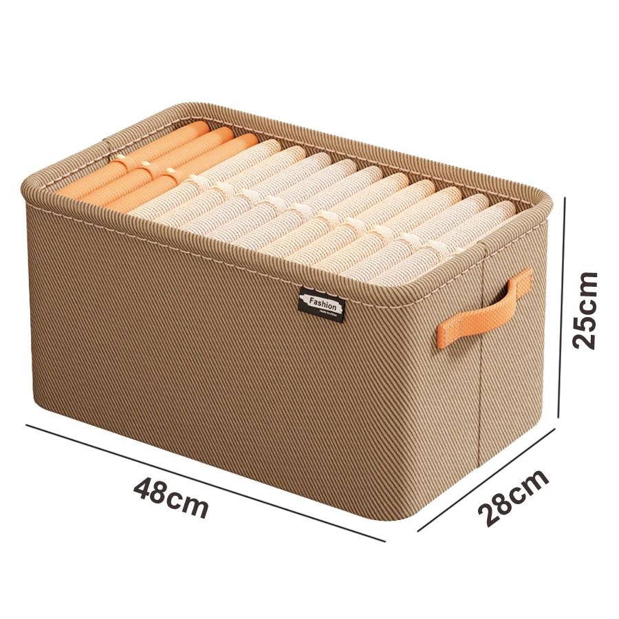 Домашний шкаф для одежды в стиле ящика, длинный прямоугольный, разделенный на секции, складной ящик для хранения одежды и брюк