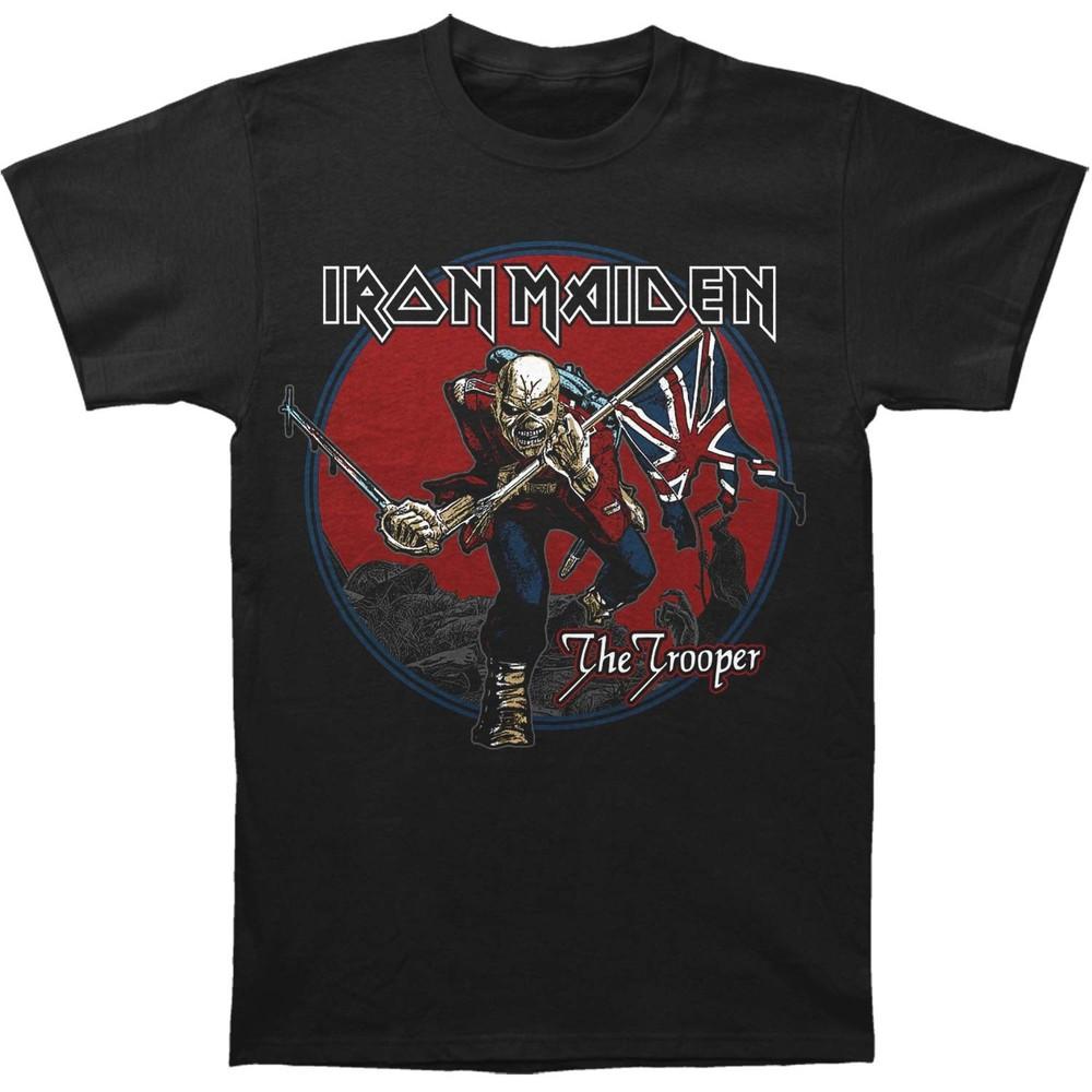 Футболка Iron Maiden Trooper Red Sky Размер L Черная Унисекс