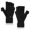 Gloves for Women In Winter Warm Gloves Knitted with Velvet Half Finger Flip Gloves Student Riding Bike Writing Finger Exposed Gloves Men