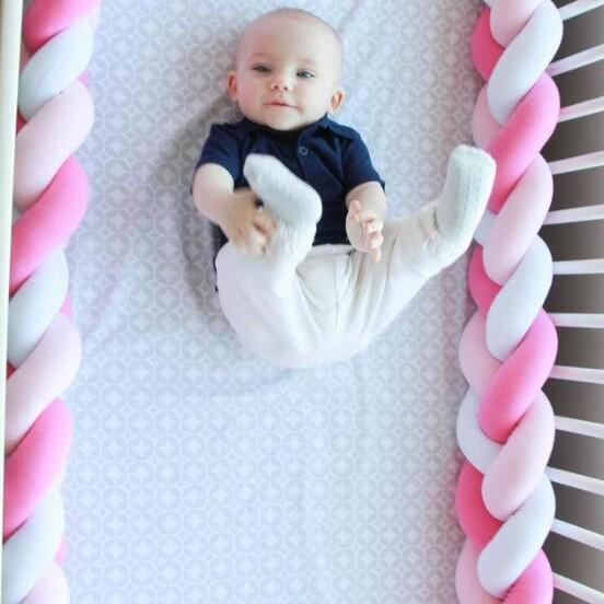 Скандинавская датская вязаная подушка-шар с узлом - Плетеный декор для детской комнаты и бортик для кровати