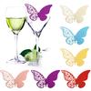 Fashion Ornaments Festival 50Pcs Table Glass Favor Wine Cards Butterfly Mark Name Place Party Wedding Decor
