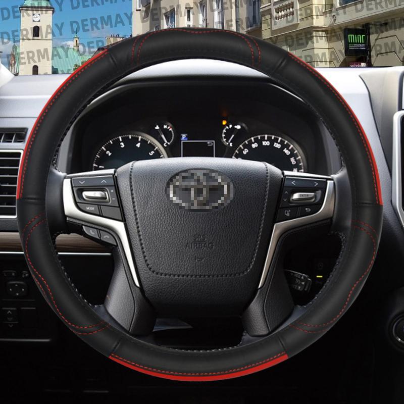 Натуральная кожаная оплетка на руль автомобиля для Toyota Land Cruiser Prado 90 100 120 150 200 300 Fj Cruiser Автоаксессуары