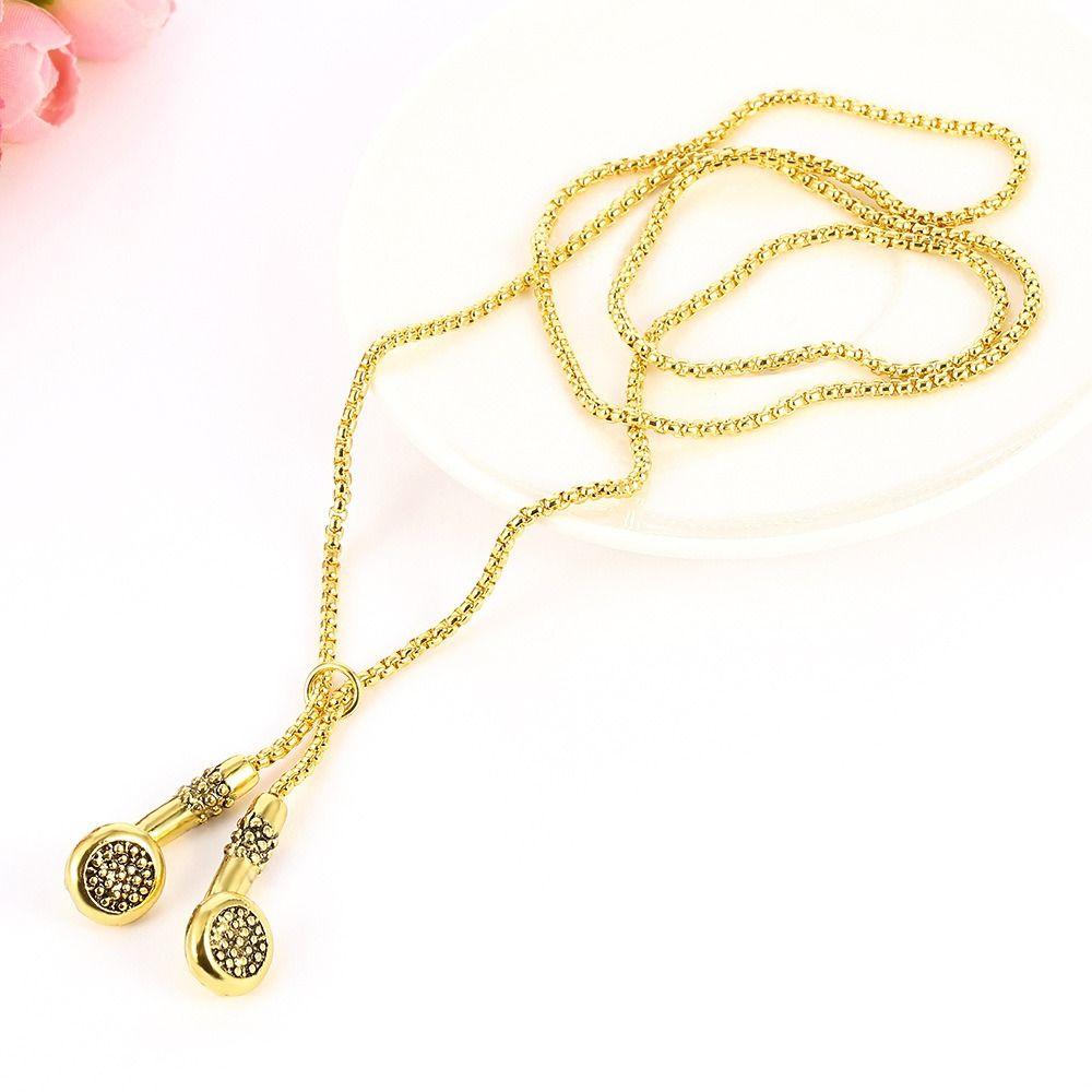Серьги-подвески Аксессуары для одежды Ожерелье Длинная цепочка для свитера Подвеска для наушников Ожерелье Ювелирные изделия