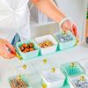 Разделенные сервировочные тарелки Поднос для закусок с крышкой и ручкой Креативное хранение сушеных продуктов