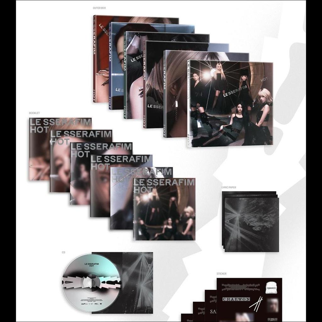 [SITE POB/SET] LE SSERAFIM - HOT COMPACT Ver. / 5th Mini Album