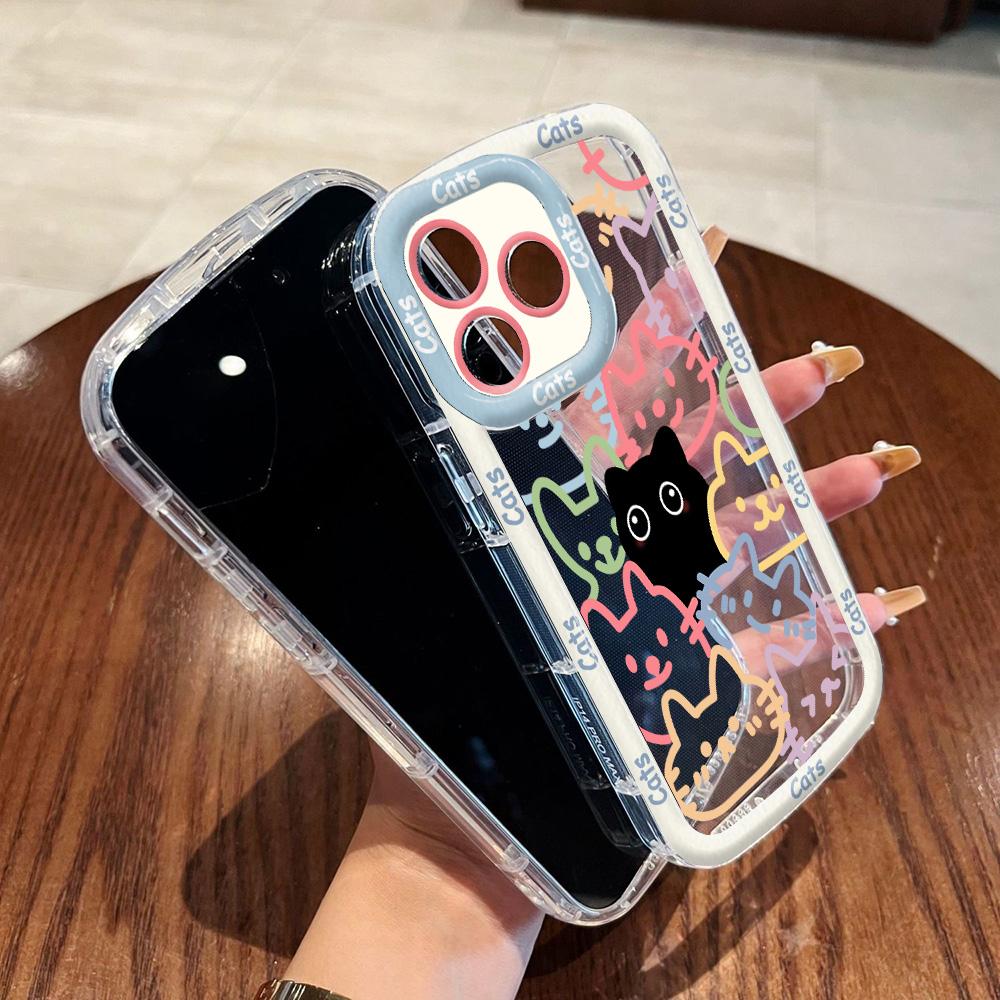 Чехлы для мобильных телефонов iPhone 11 13 XR 15 Pro Max 12 14 Pro Max чехол для iPhone 16 7 Plus 8 Plus XS Max Мультяшный узор Защита от падений Ударопрочный