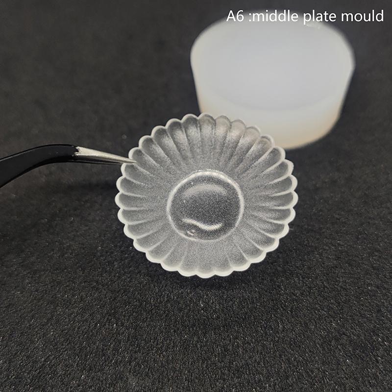 Dollhouse Silicone Tableware Mold Dollhouse Mini Dish Bowl Model Dolls House Kitchen Toys Accessories