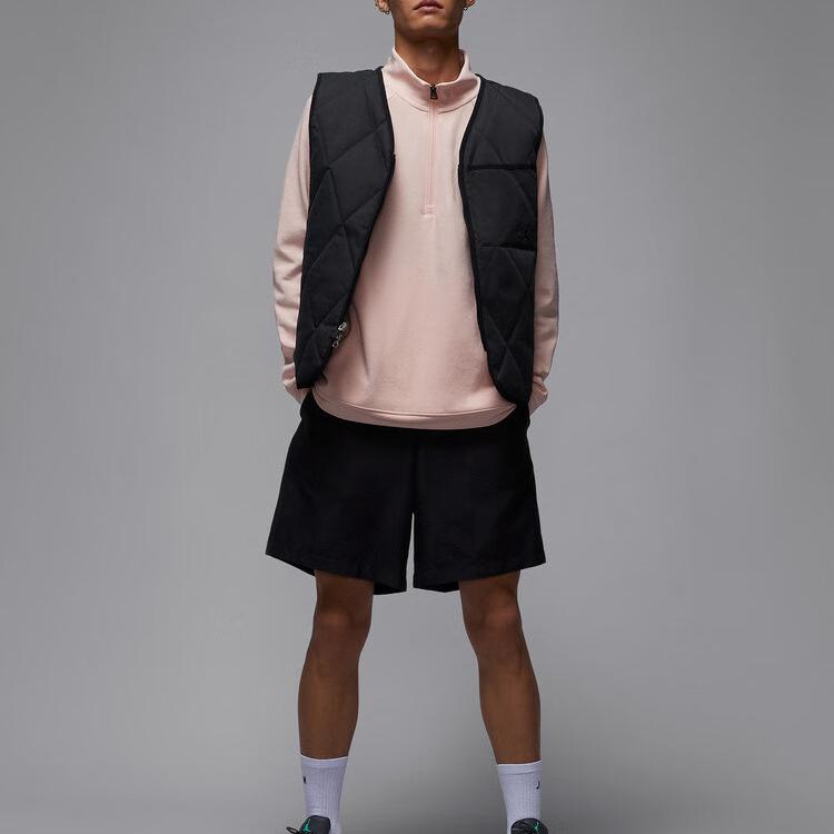 Jordan Как M J TF Golf Жилет без рукавов с V-образным вырезом на молнии однотонный мужской жилет HQ8680-010