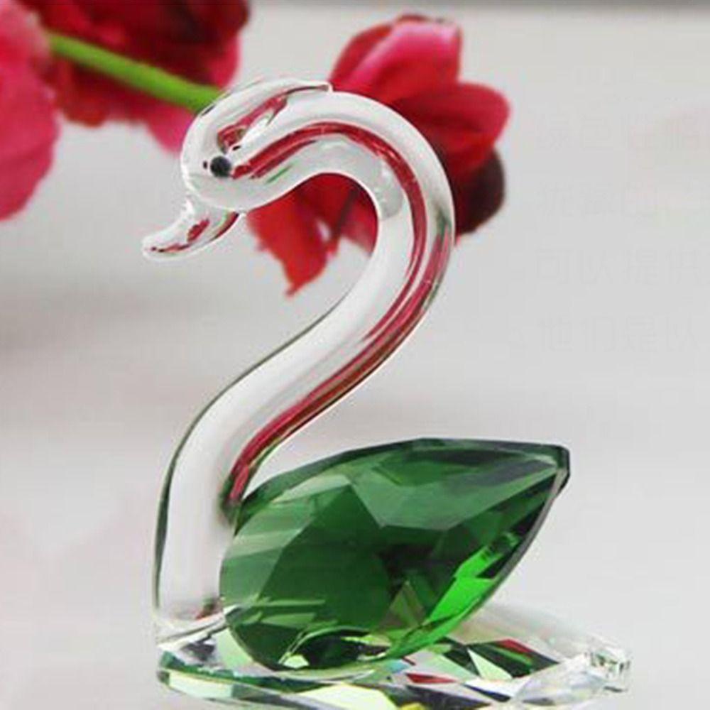 Поделки Маленький лебедь Украшение Подарочная статуэтка лебедя Красивый хрустальный лебедь Настольный