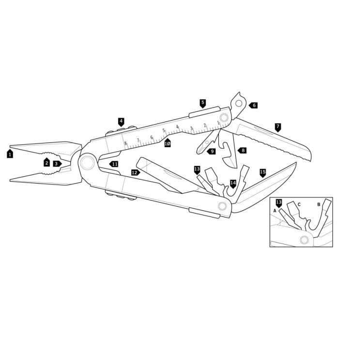 Pince Multi-Plier 600 Needlenose Black - Gerber