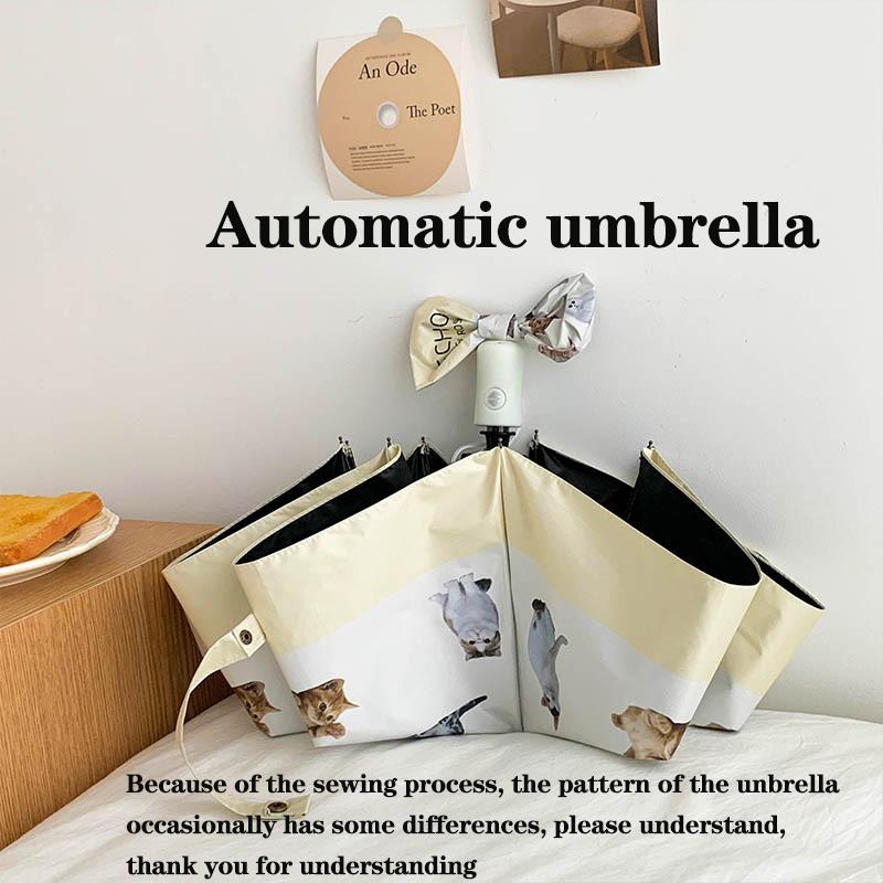 Premium Sunshade folding umbrellaWind and rain resistantSuper cute catAutomatic UmbrellaUV resistant adult umbrellaHome furnishings