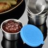 Sauce Container Good Sealing with Cover Stainless Steel Condiment Container