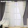 1 шт. NAPEARL простой и универсальный европейский стиль белый тюль занавеска на окно прозрачная для гостиной спальни домашний декор