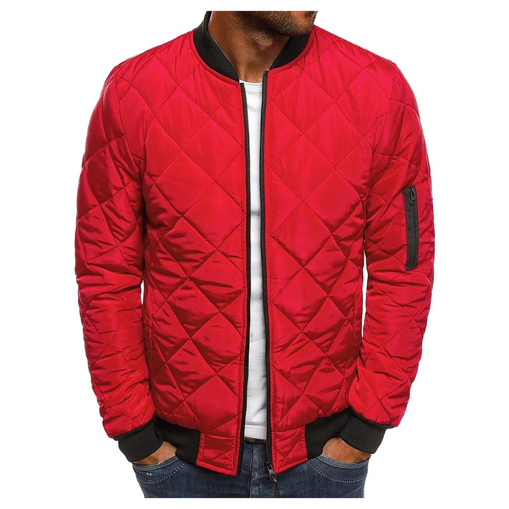 Men's Autumn Winter Zipper Warm Down Jacket Packable Light Coat