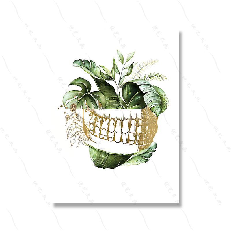 Анатомия зубов Скелет стоматологические инструменты настенная живопись на холсте плакаты на скандинавскую тему с принтом картина для медицинской клиники для комнаты домашний декор