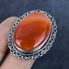 Кольцо из серебра 925 пробы с натуральным камнем сердоликом, размер 8, p2B57