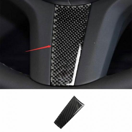 Real Carbon Fiber Steering Wheel Cover Trim For BMW 5 Series G30 2018- 1PCS