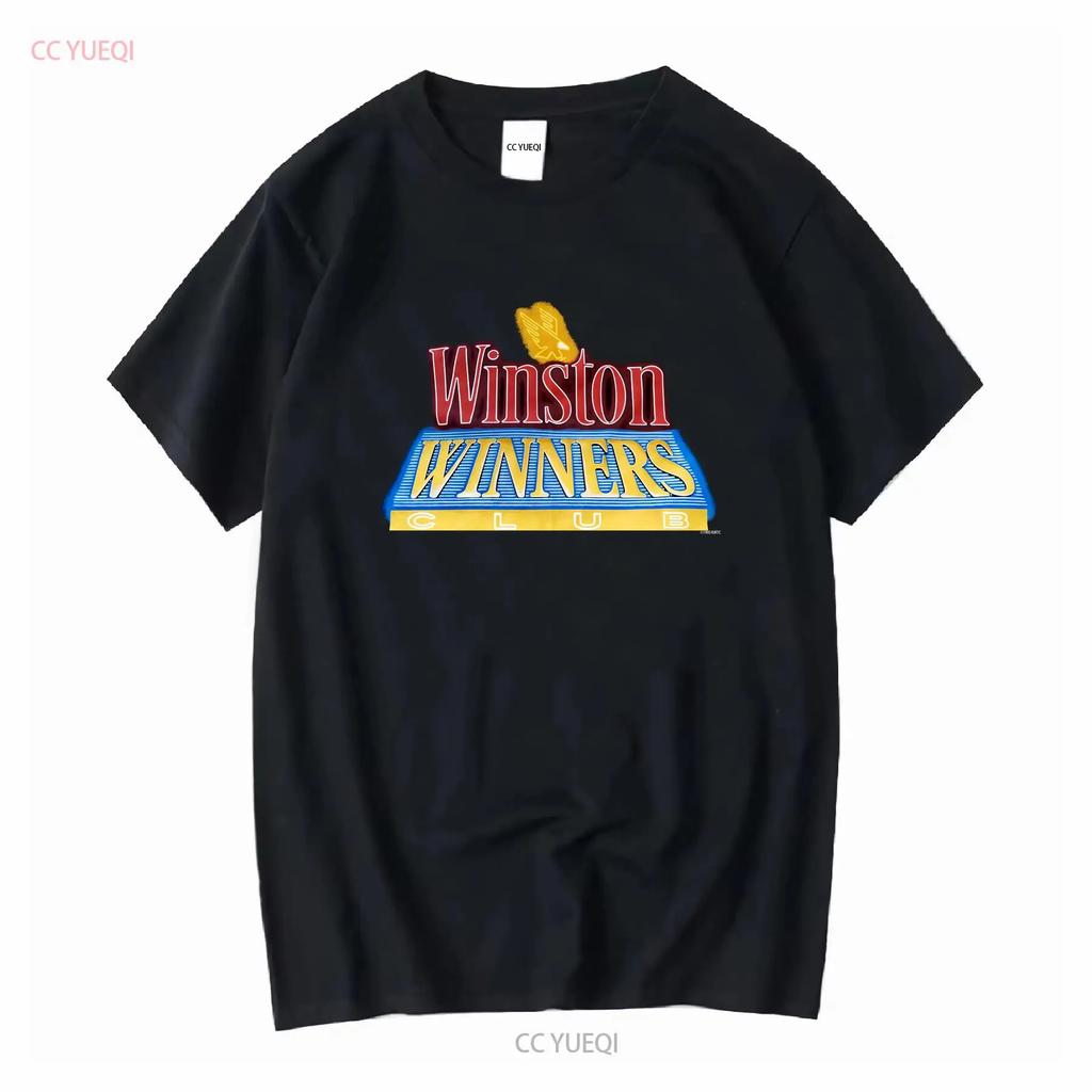 Винтажная карманная футболка Winston Cigarettes Winners Club Размер L 1995 года винтаж Стираная с принтом Растянутая дизайнерская одежда