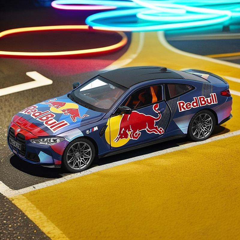 CCA Симуляция 1/24 BMW M4 G82 DTM Red Bull Racing Модель гоночного автомобиля Звук Свет Коллекция Миниатюрная Машинка Домашний Декор Подарок Парню