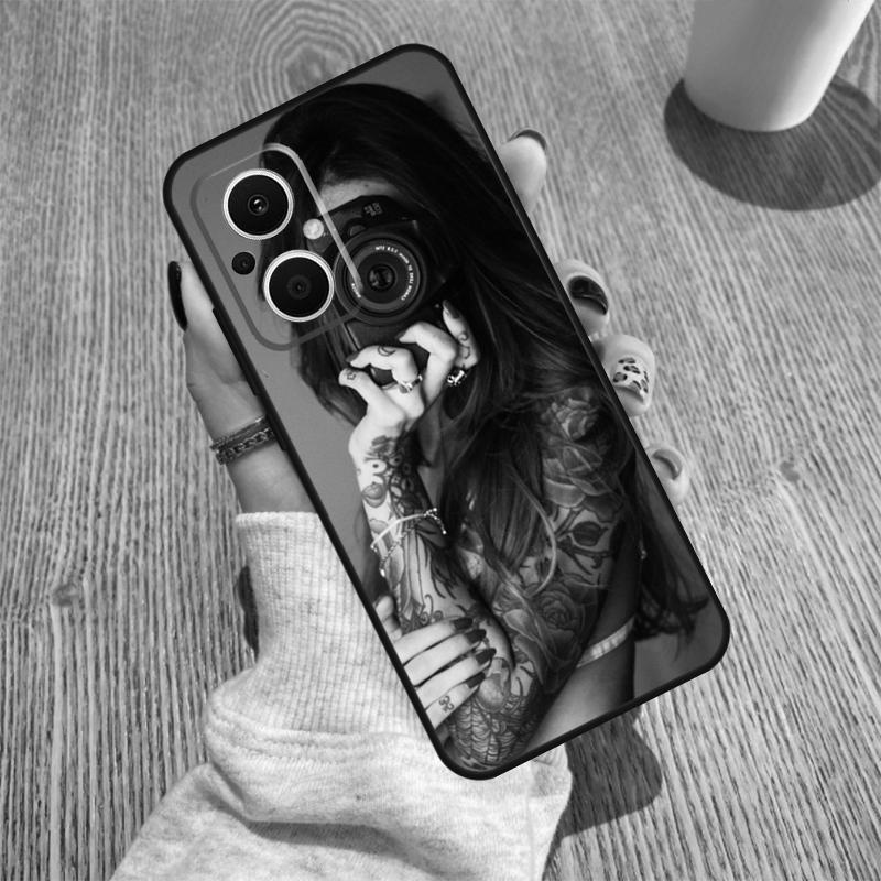 Sexy Sleeve Tattoo Girl Funda For OPPO Reno 14 F 10 11 12 13 Pro 13F 12F 11F 7 8 Lite OPPO Find X6 X5 X8 X9 Pro Case