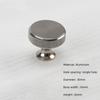 Серебристая алюминиевая ручка с одним отверстием, современная круглая ручка для ящика шкафа, кухонного шкафа, мебельная, маленькая дверная ручка, украшение для дома