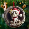 Рождественское украшение Дупло совы Белый медведь Кот Дизайн Акриловая подвеска