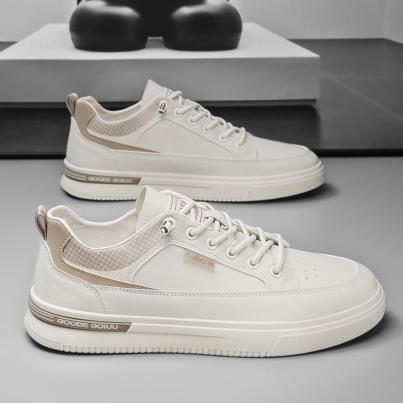 Повседневная спортивная обувь. Мужская универсальная износостойкая мужская обувь. Модная обувь для скейтбординга для мужчин. Кроссовки для отдыха. Кожаная обувь для мужчин.