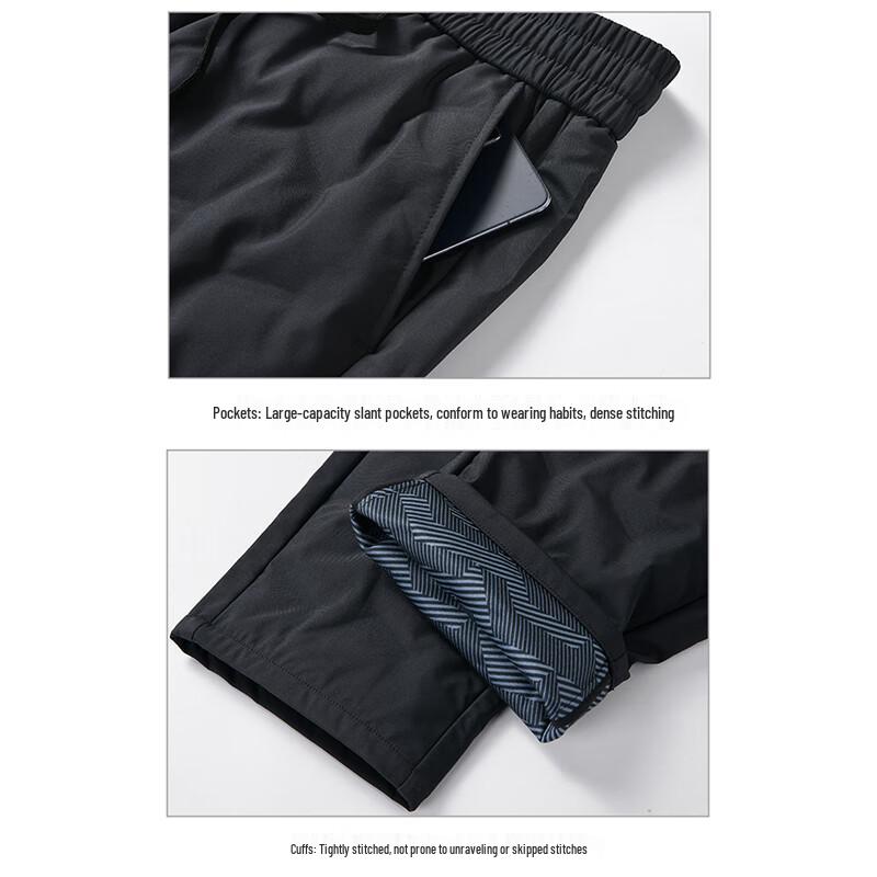 Mao Ren Men's Winter Duck Down Padded Pants