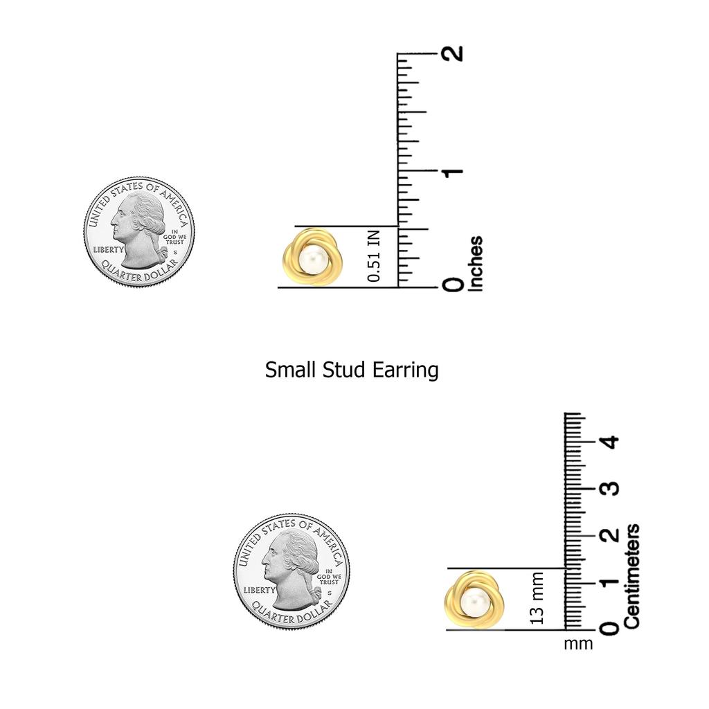 LeCalla Ювелирные изделия из стерлингового серебра, позолоченные серьги-гвоздики с жемчугом в виде узелка любви для женщин