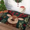 Christmas Crystal Velvet Floor Mat Xmas Holiday Decoration New Year 2026 Santa Claus Carpet Bathroom Kitchen Absorbent Foot Mat