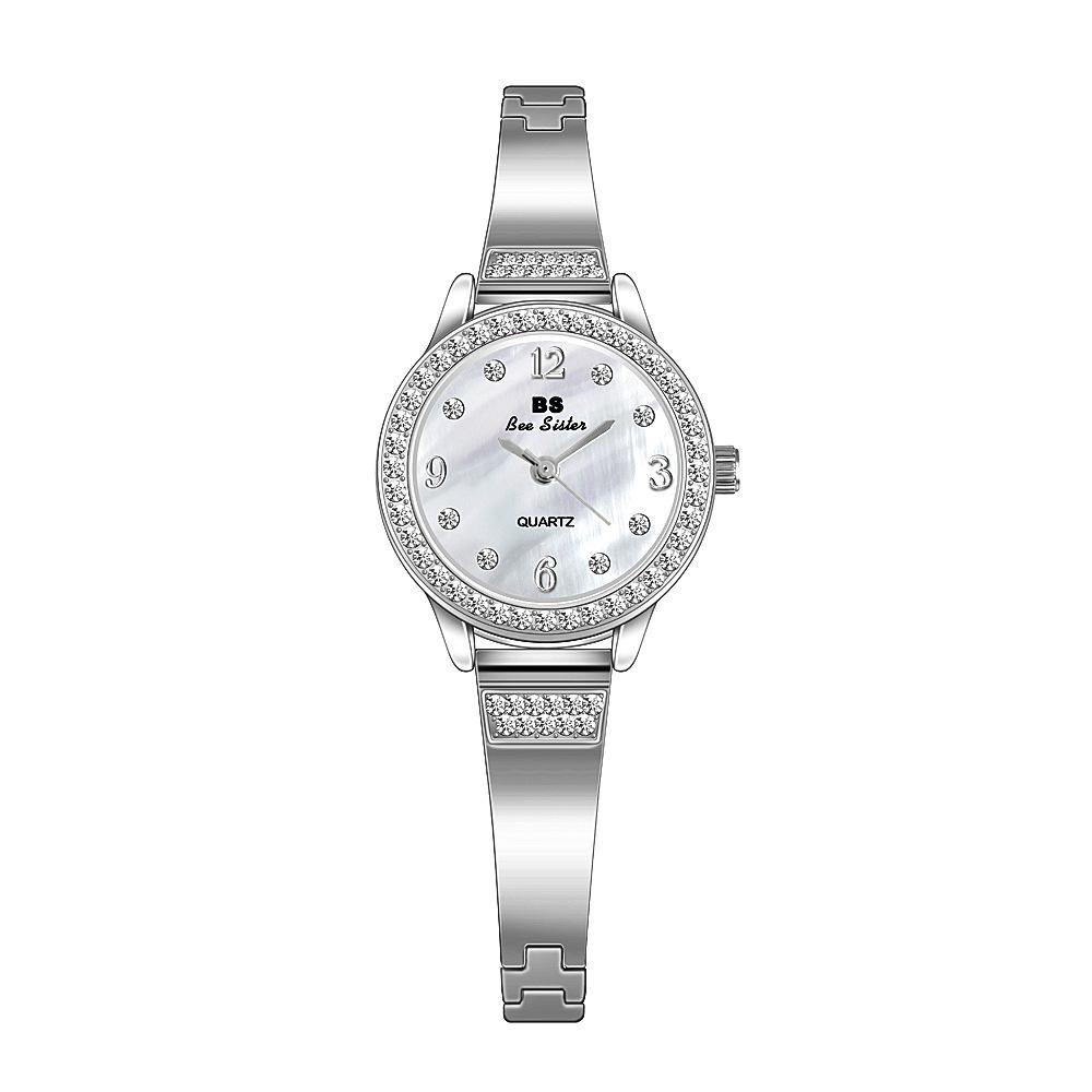 BEE SISTER BS Ladies Wrist Watches Gold Watch Women Watches Stainless Steel Silver Clock Women Femme Quartz Watches