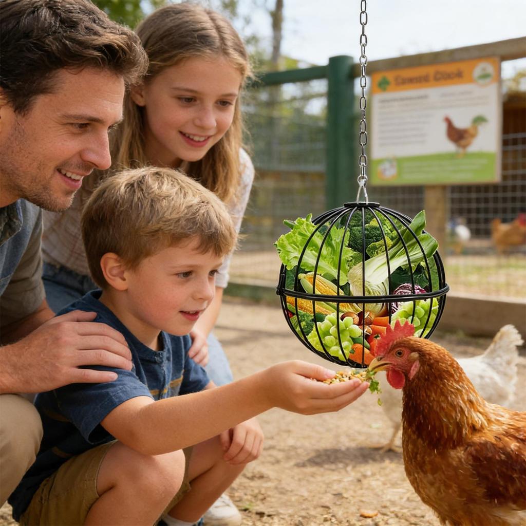 Регулируемая по высоте металлическая кормушка для птицы, диспенсер для корма кур, подвесная кормушка для курятника, для курятника, клетки, уличная, для уток, перепелов, коз