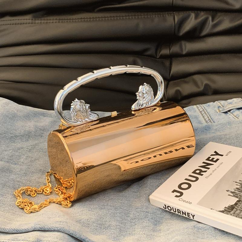 Acrylic box bag crossbody bag, foreign trade trendy handbag, high-end texture chain bag
