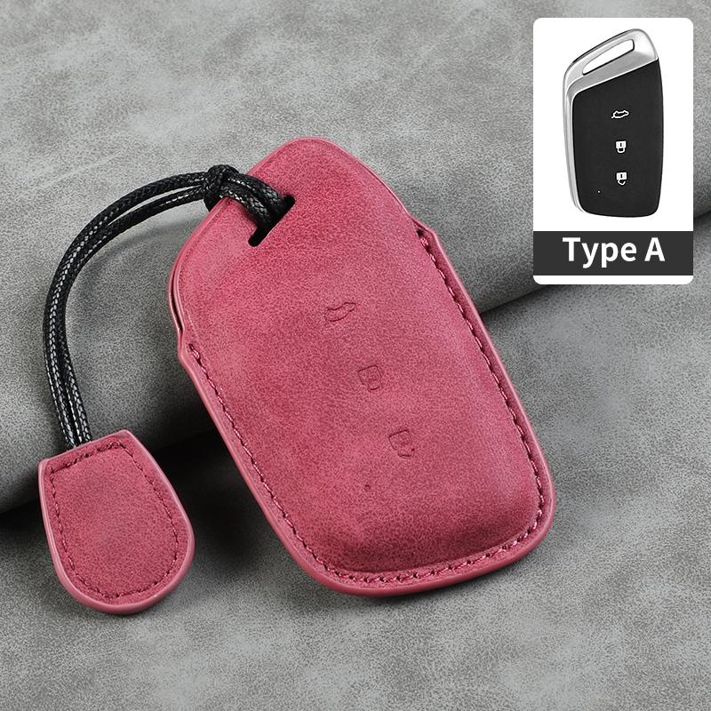 Leather Car Key Case Cover Shell For Baojun 560 Rs-5 530 630 310 E100 310W 510 730 360 Holder Fob Keychain Interior Accessories