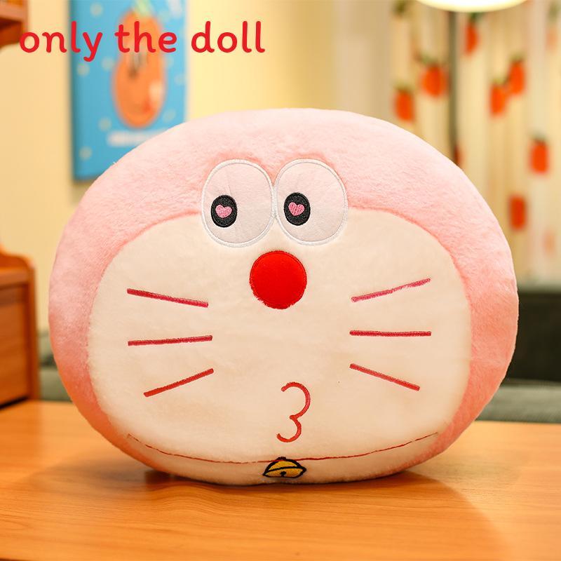 Doraemon Cartoon Character Cushion With Short Plush Material For Kids Bed Decor
