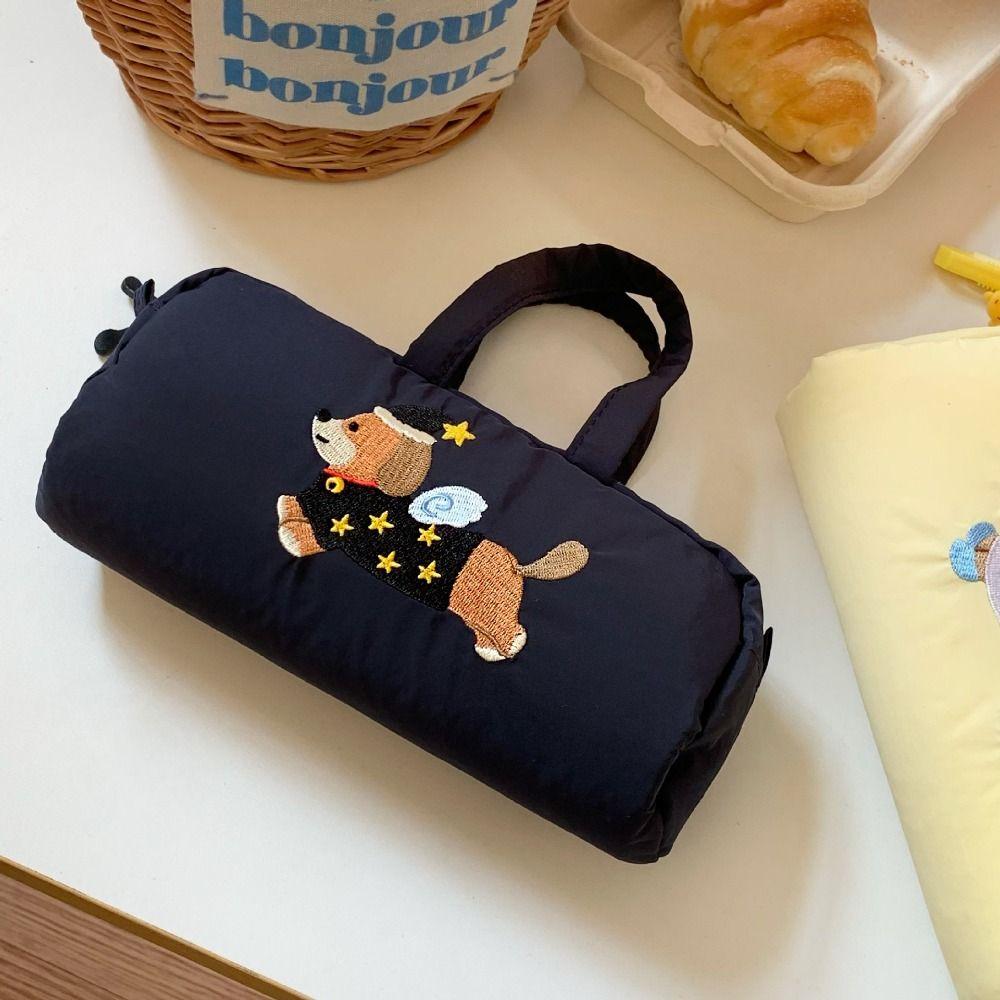 Desktop Storage Cartoon Pencil Case Print Cloth Stationery Bag Stationery Holder