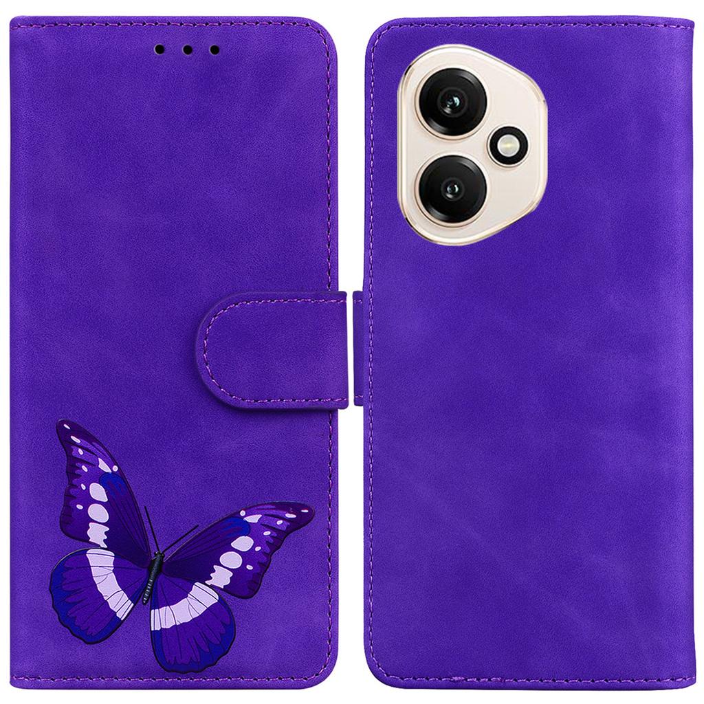 For Honor 400 5G (Global) Stand Case PU Leather Phone Cover Butterfly Printed