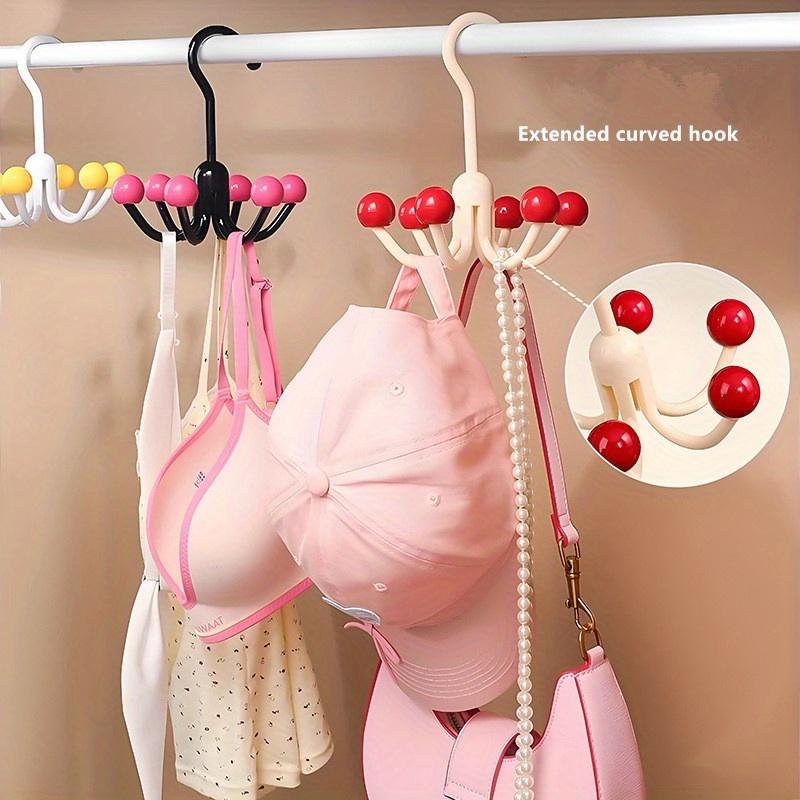 Rotatable six-pronged hook - clothing hook - hat hook - household underwear strap hook - tie and scarf hook