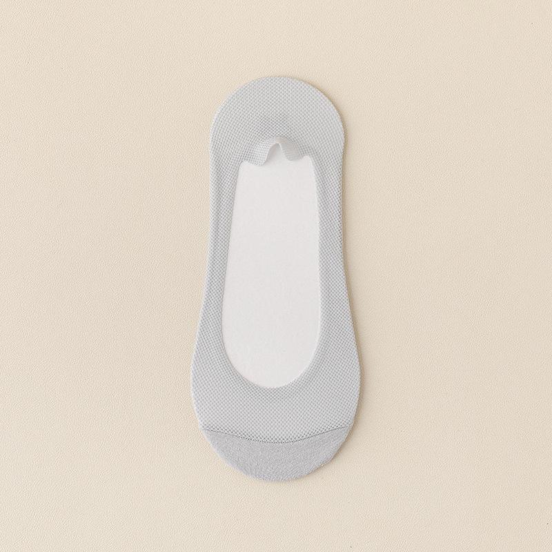 Женские нескользящие носки-лодочки из ледяного шелка с низким вырезом – Летние тонкие, невидимые, из чистого хлопка, короткий стиль