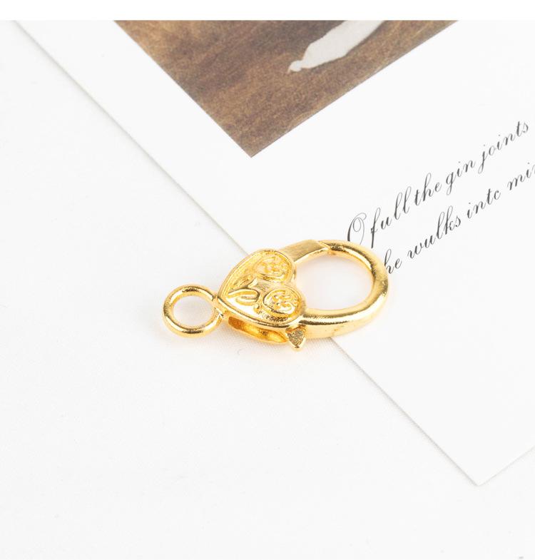 10 шт./лот 27 мм застежка-лобстер крючки сердце брелок застежки браслет-цепочка аксессуар для изготовления ювелирных изделий компоненты