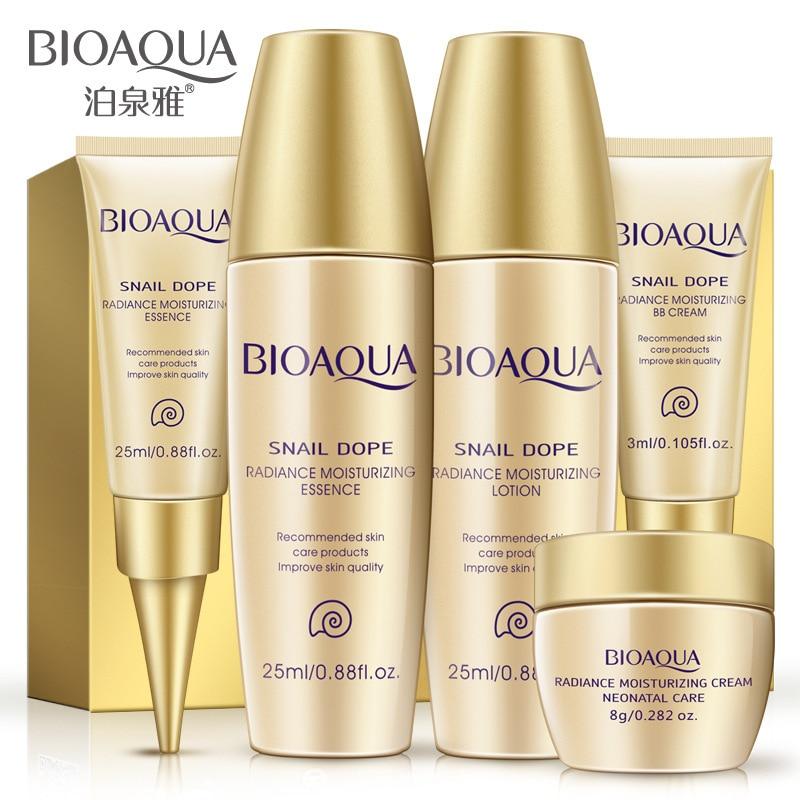 Bioaqua Набор для ухода за лицом с экстрактом улитки, 5 предметов