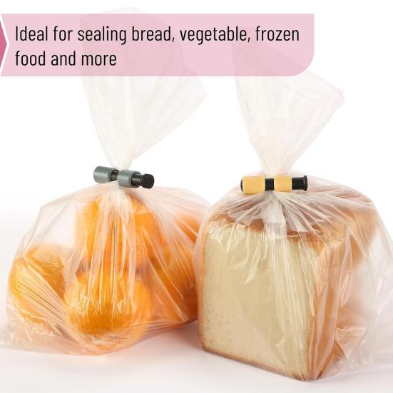 Набор из 6 зажимов для запечатывания пищевых пакетов, зажимы с нескользящей рукояткой, зажим для пищевых фруктов, хлебных пакетов, простой в использовании, запайщик для хлебных пакетов с замком